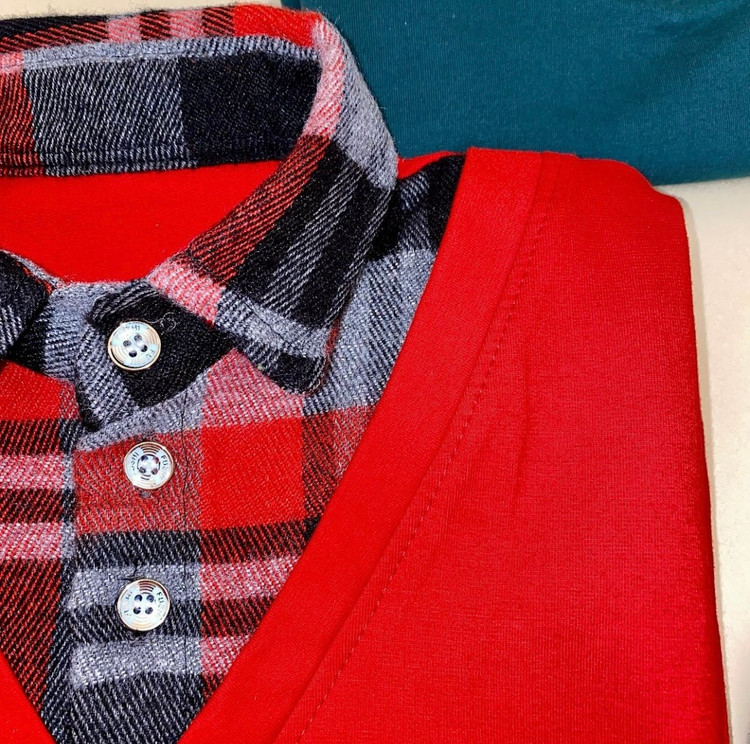 بلوز یقه دار پسرانه