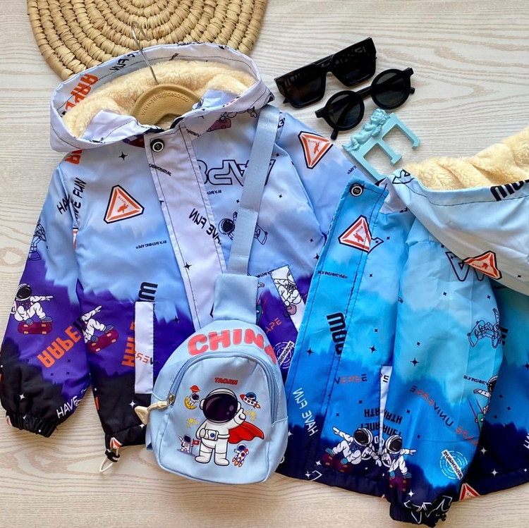 کاپشن بچگانه 2 الی 8 سال طرح فضانورد