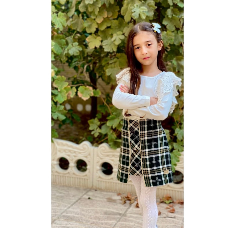 دامن چهارخونه پاییزی