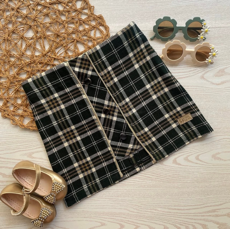 دامن چهارخونه پاییزی