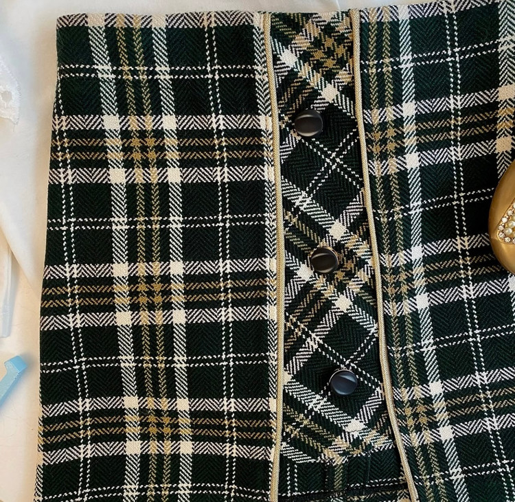 دامن چهارخونه پاییزی