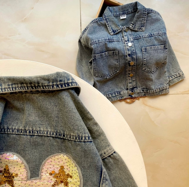 کت جین دخترانه طرح مینی وارداتی