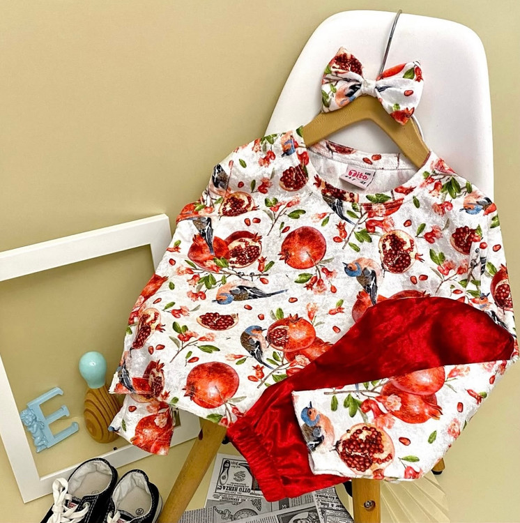 سه تیکه یلدایی طرح انار