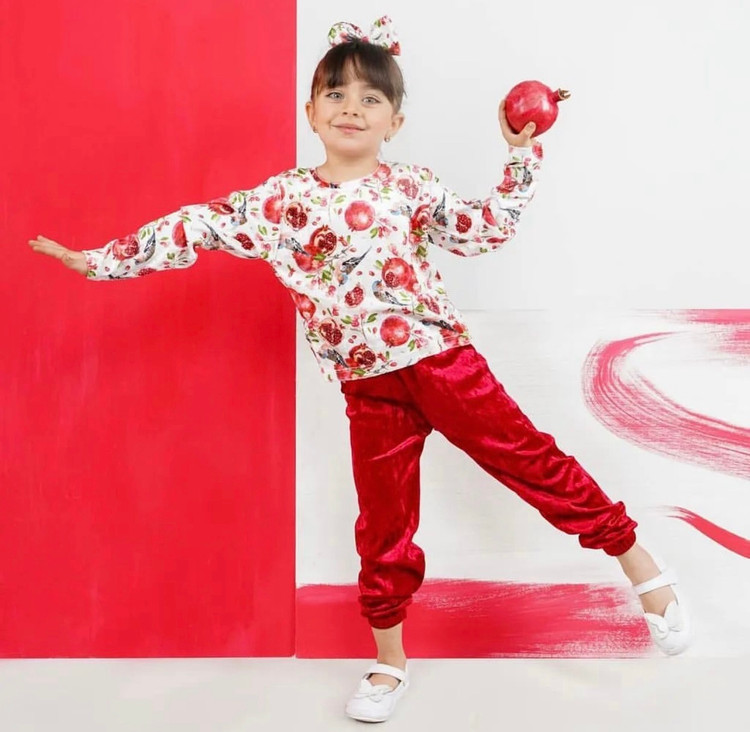 سه تیکه یلدایی طرح انار