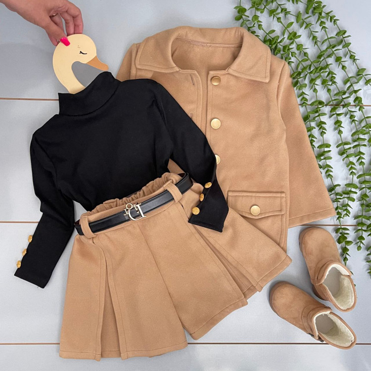 کت و شلوارک فوتر دخترانه 3 تا 10 سال