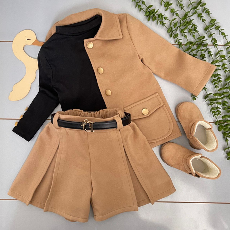 کت و شلوارک فوتر دخترانه 3 تا 10 سال