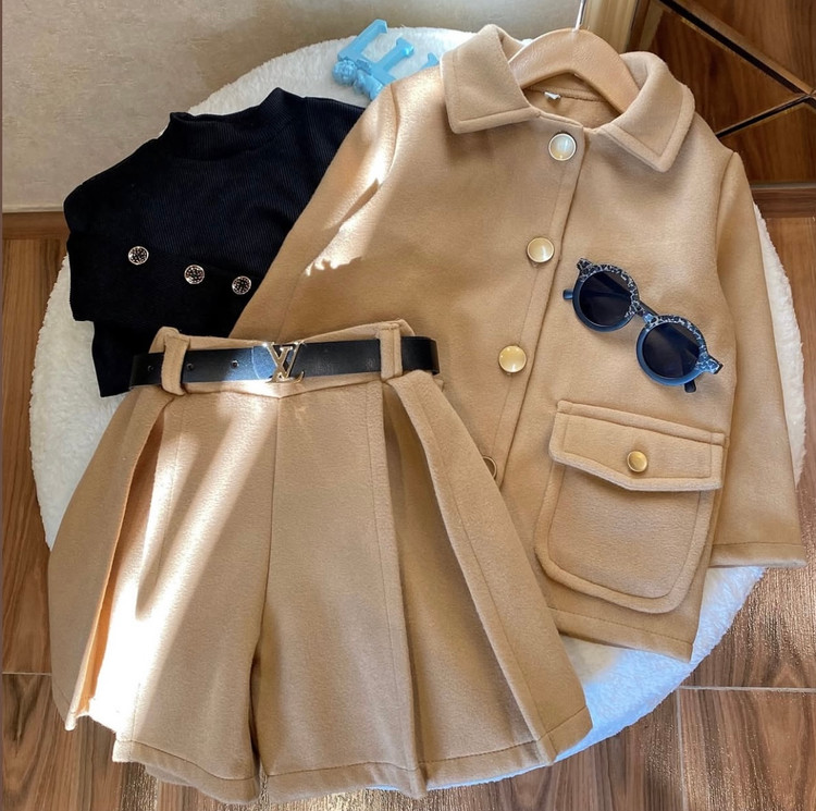 کت و شلوارک فوتر دخترانه 3 تا 10 سال