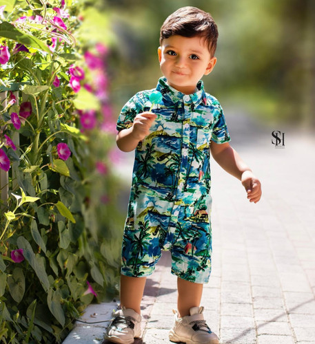 رامپر پسرانه طرح هاوایی