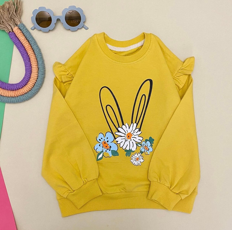 بلوز دخترانه طرح خرگوش 3 الی 9 سال