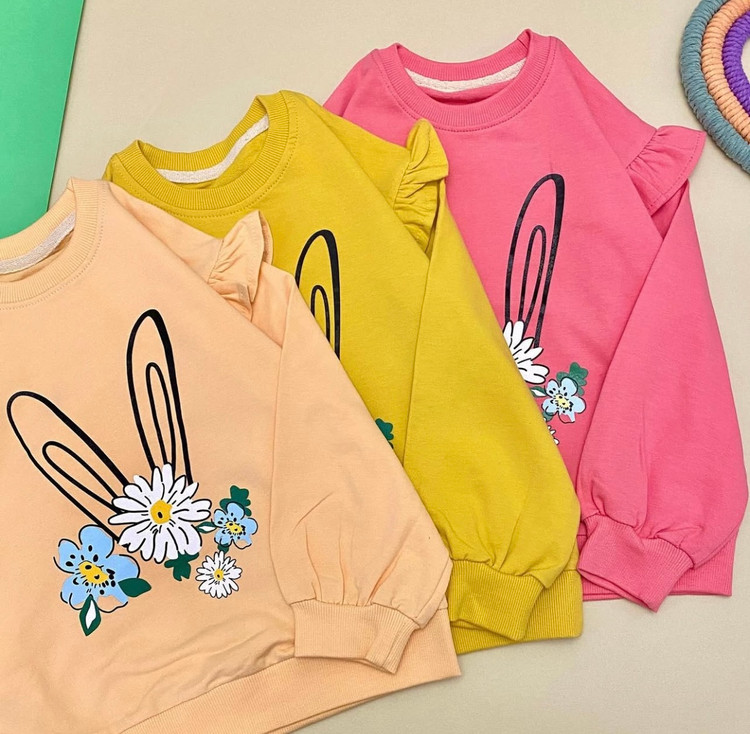 بلوز دخترانه طرح خرگوش 3 الی 9 سال