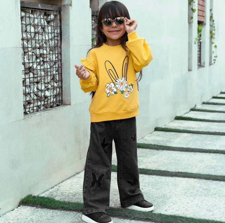 بلوز دخترانه طرح خرگوش 3 الی 9 سال