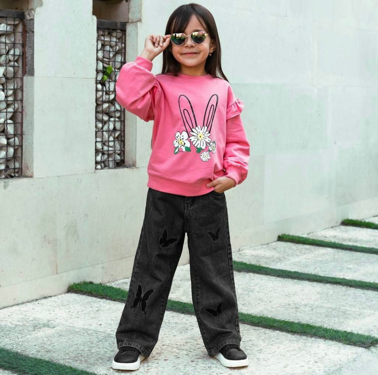 بلوز دخترانه طرح خرگوش 3 الی 9 سال