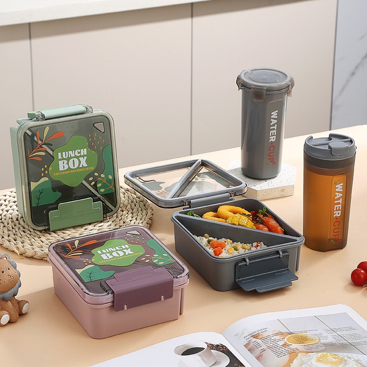 لانچ باکس وارداتی به همراه بطری آب