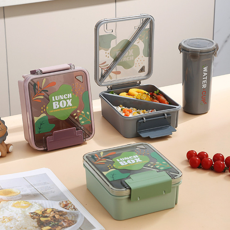 لانچ باکس وارداتی به همراه بطری آب