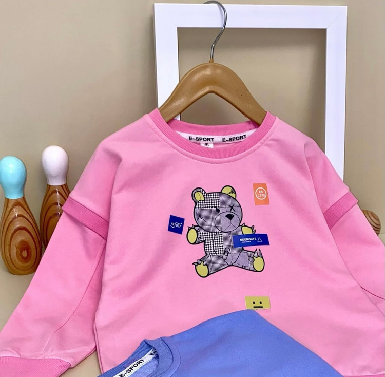 بلوز دورس بچگانه وارداتی طرح خرسی