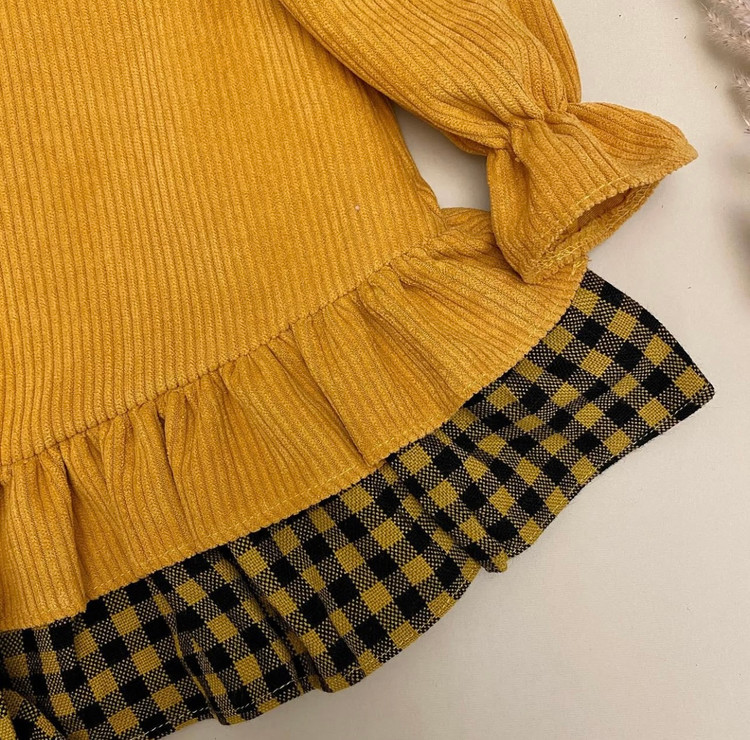 سارافون دخترانه مخمل کبریتی