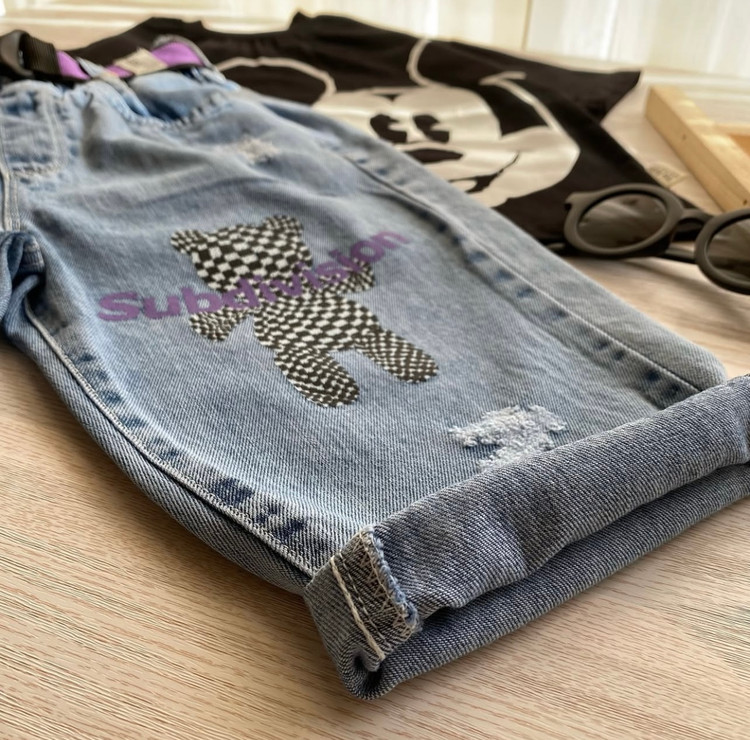 شلوارک بچگانه جین اسپرت