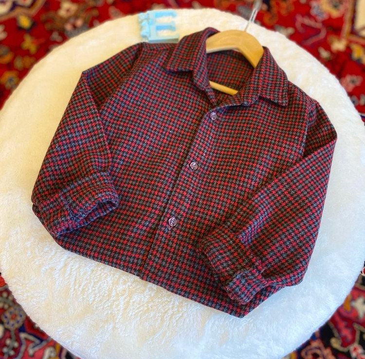 پیراهن پسرانه پشمی چهارخونه