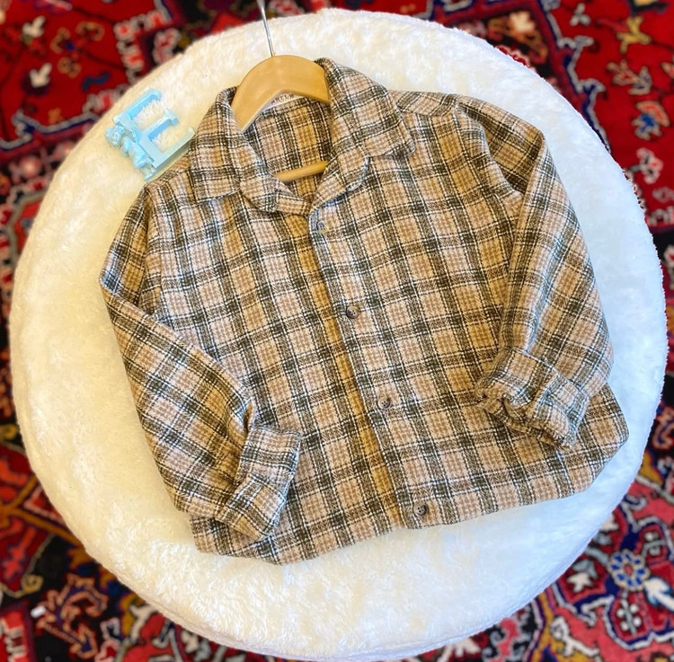 پیراهن پسرانه پشمی چهارخونه
