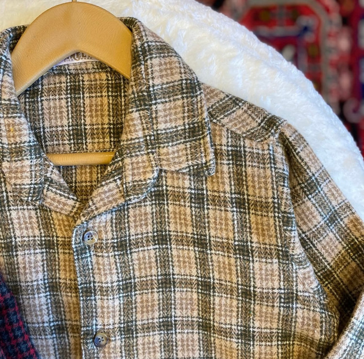 پیراهن پسرانه پشمی چهارخونه