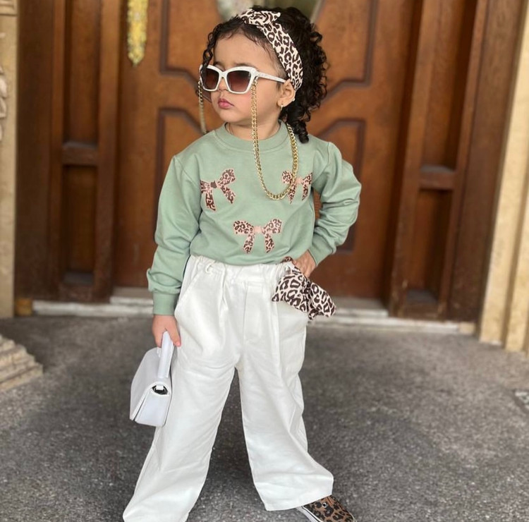 ست بلوز شلوار دخترانه چهارتیکه