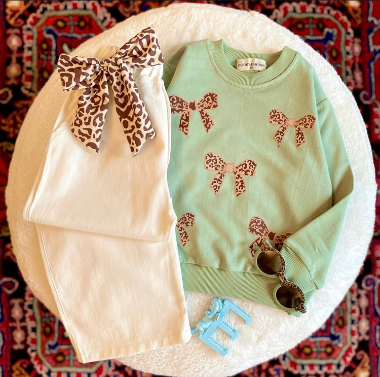 ست بلوز شلوار دخترانه چهارتیکه