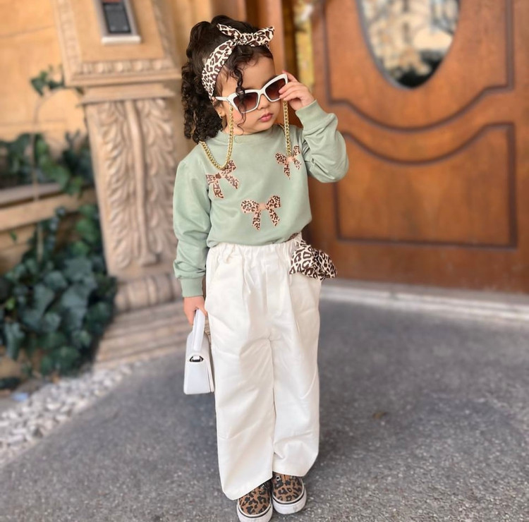 ست بلوز شلوار دخترانه چهارتیکه