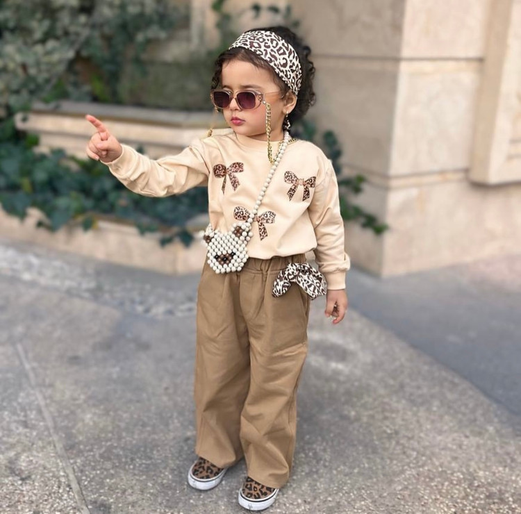 ست بلوز شلوار دخترانه چهارتیکه