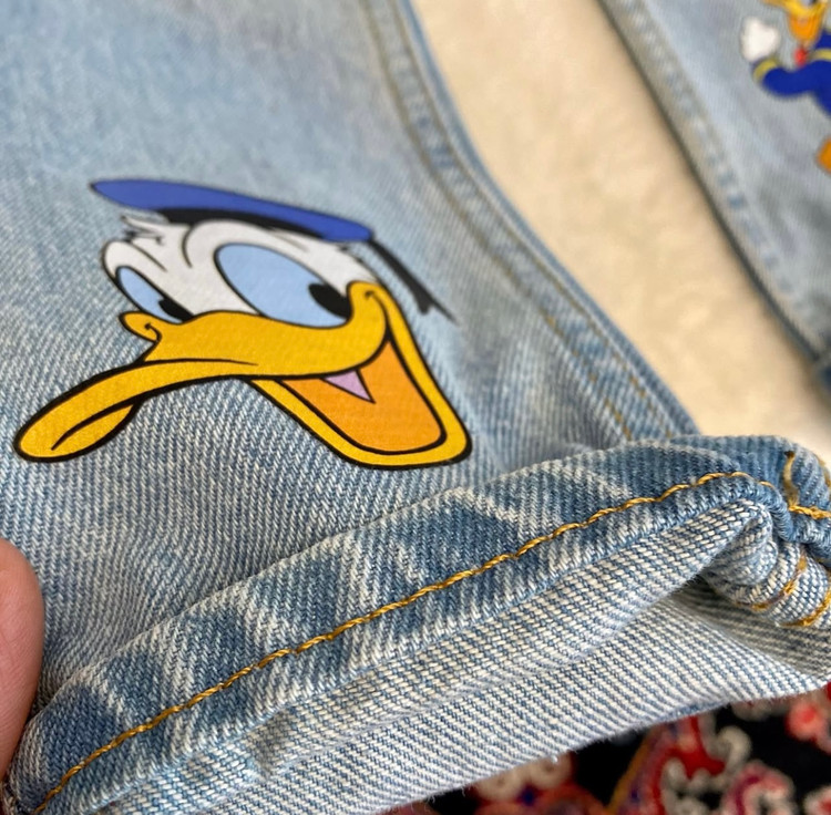 شلوار جین پسرانه طرح میکی موس ترک