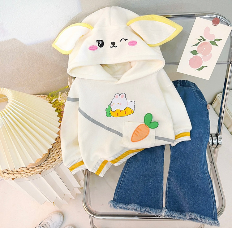 ست دوتیکه هودی شلوار دخترانه وارداتی