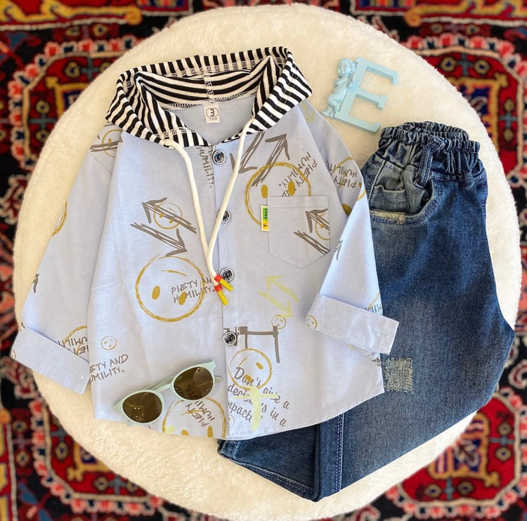 پیراهن پسرانه وارداتی 1 الی 4 سال