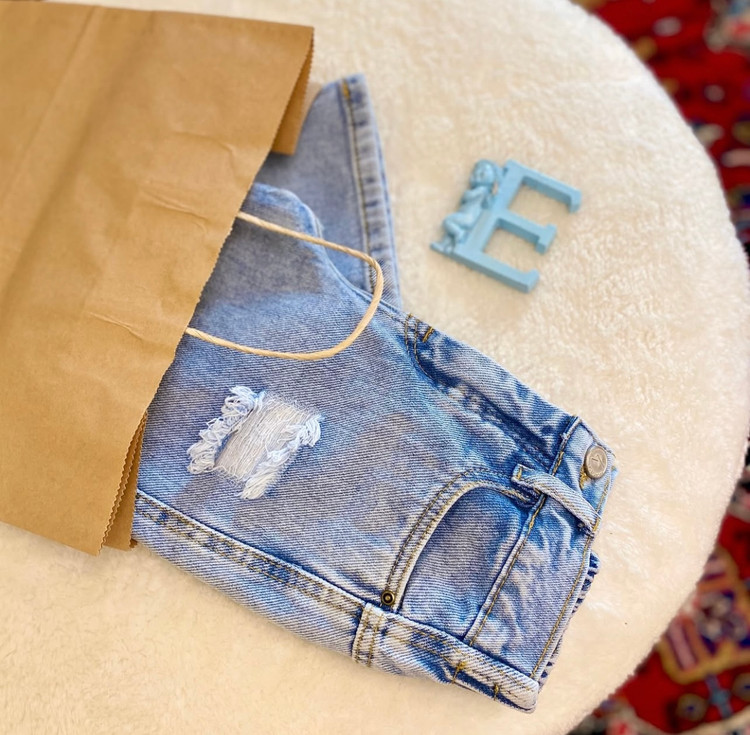 شلوار دخترانه جین زاپدار 3 الی 12 سال