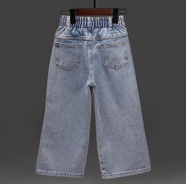 شلوار دخترانه جین زاپدار 3 الی 12 سال