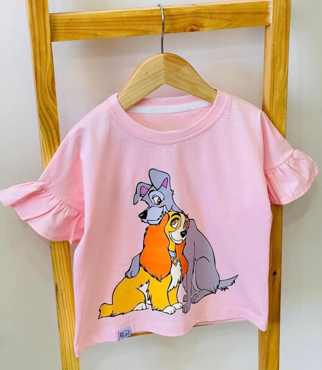 کراپ دخترانه آستین چین 3 الی 10 سال