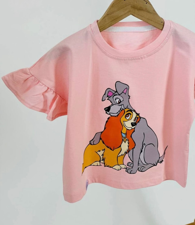 کراپ دخترانه آستین چین 3 الی 10 سال