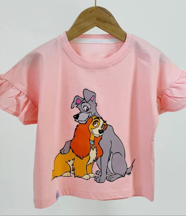 کراپ دخترانه آستین چین 3 الی 10 سال