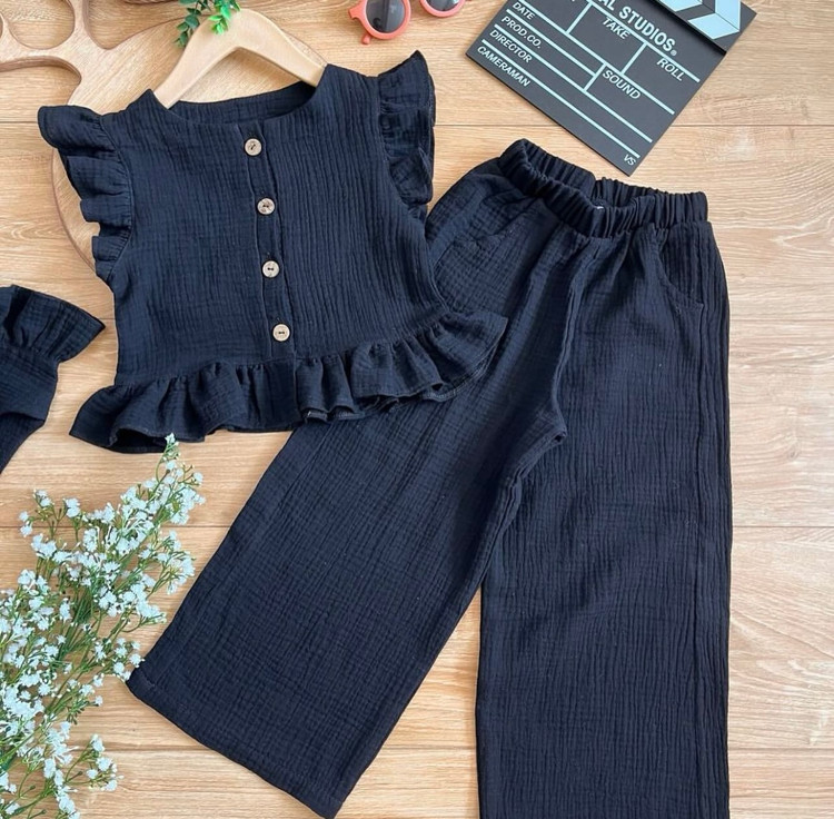 ست دخترانه کراپ شلوار کوتاه بگ