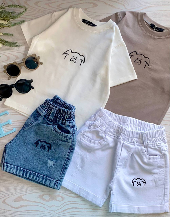 ست دوتیکه تیشرت شلوارک بچگانه