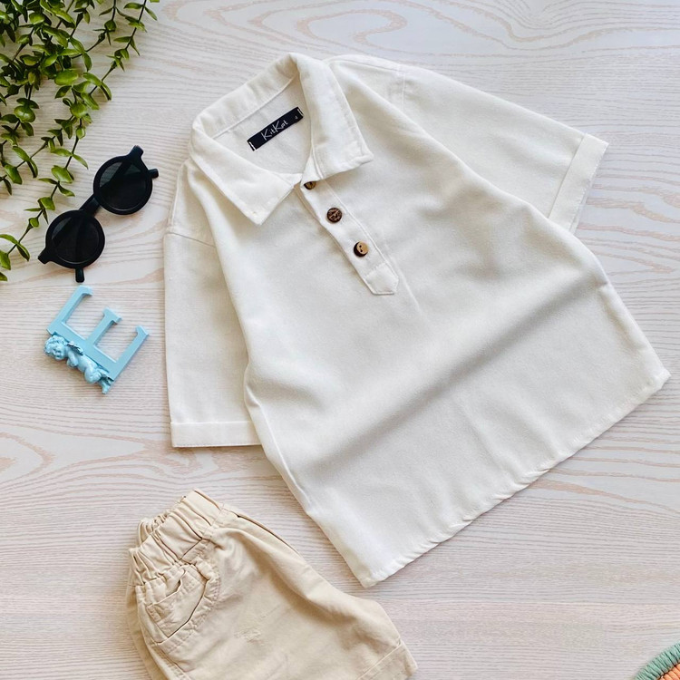 تیشرت بچگانه یقه دکمه 1 الی 10 سال