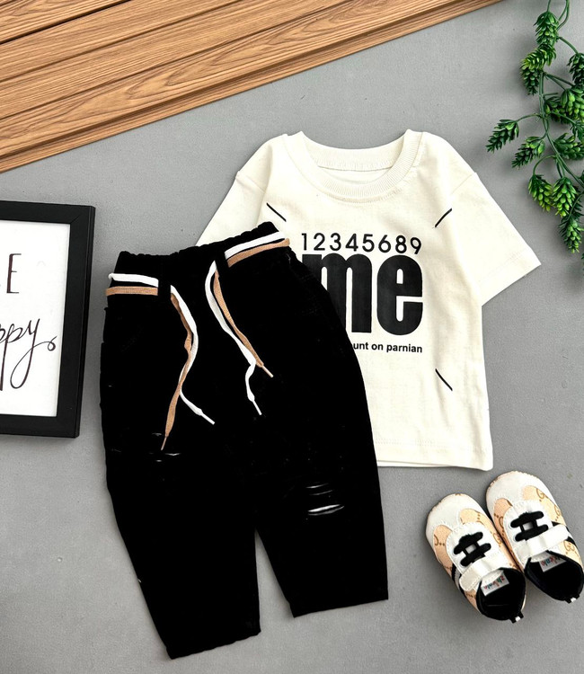 شلوار بچگانه اسپرت کتان 1 الی 5 سال