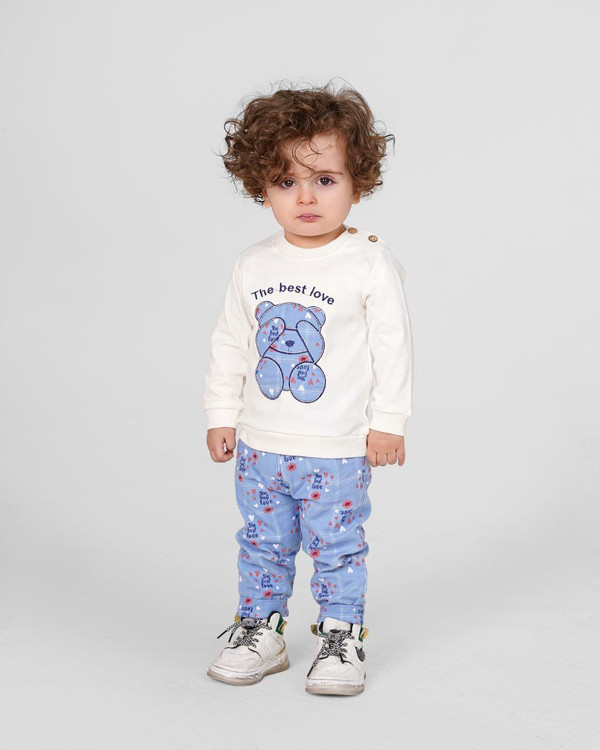 ست دوتیکه بلوز شلوار نوزادی 6 الی 24 ماه