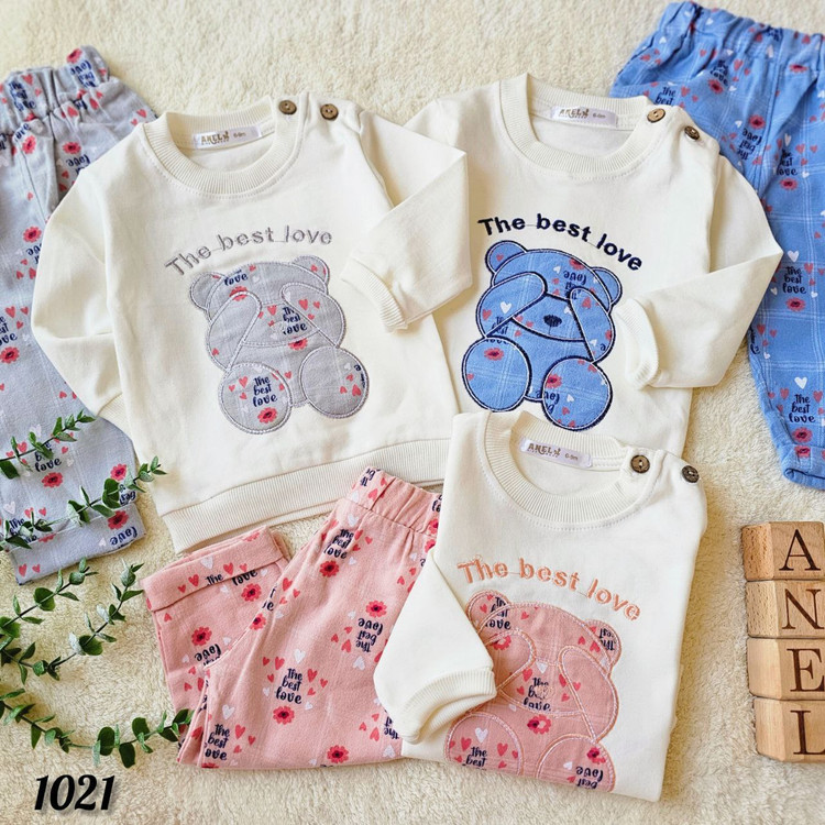 ست دوتیکه بلوز شلوار نوزادی 6 الی 24 ماه