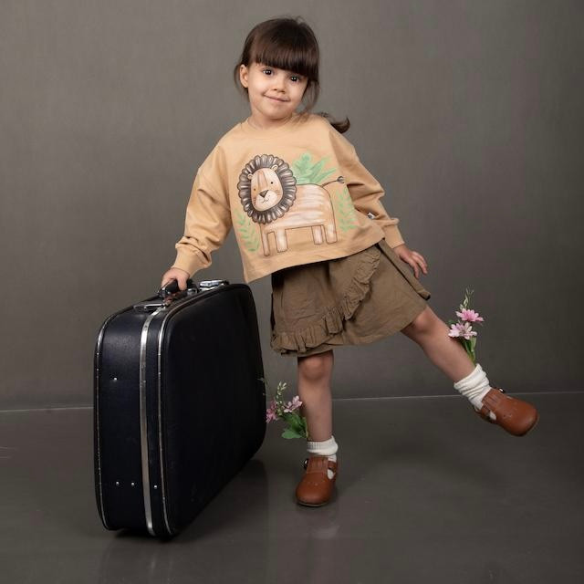 کراپ دخترانه چاپدار 3 الی 6 سال