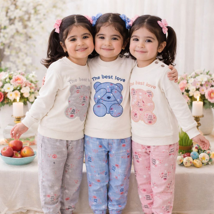 ست دوتیکه بلوز شلوار نوزادی 6 الی 24 ماه